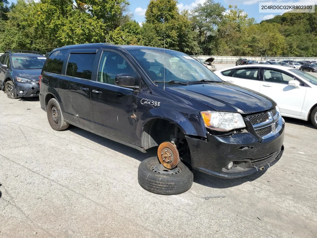 2019 Dodge Grand Caravan Sxt VIN: 2C4RDGCG2KR802300 Lot: 70925394