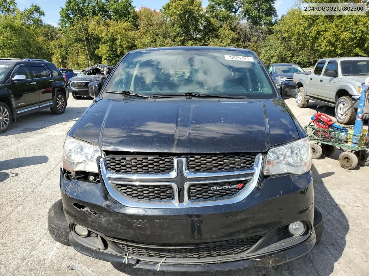 2019 Dodge Grand Caravan Sxt VIN: 2C4RDGCG2KR802300 Lot: 70925394