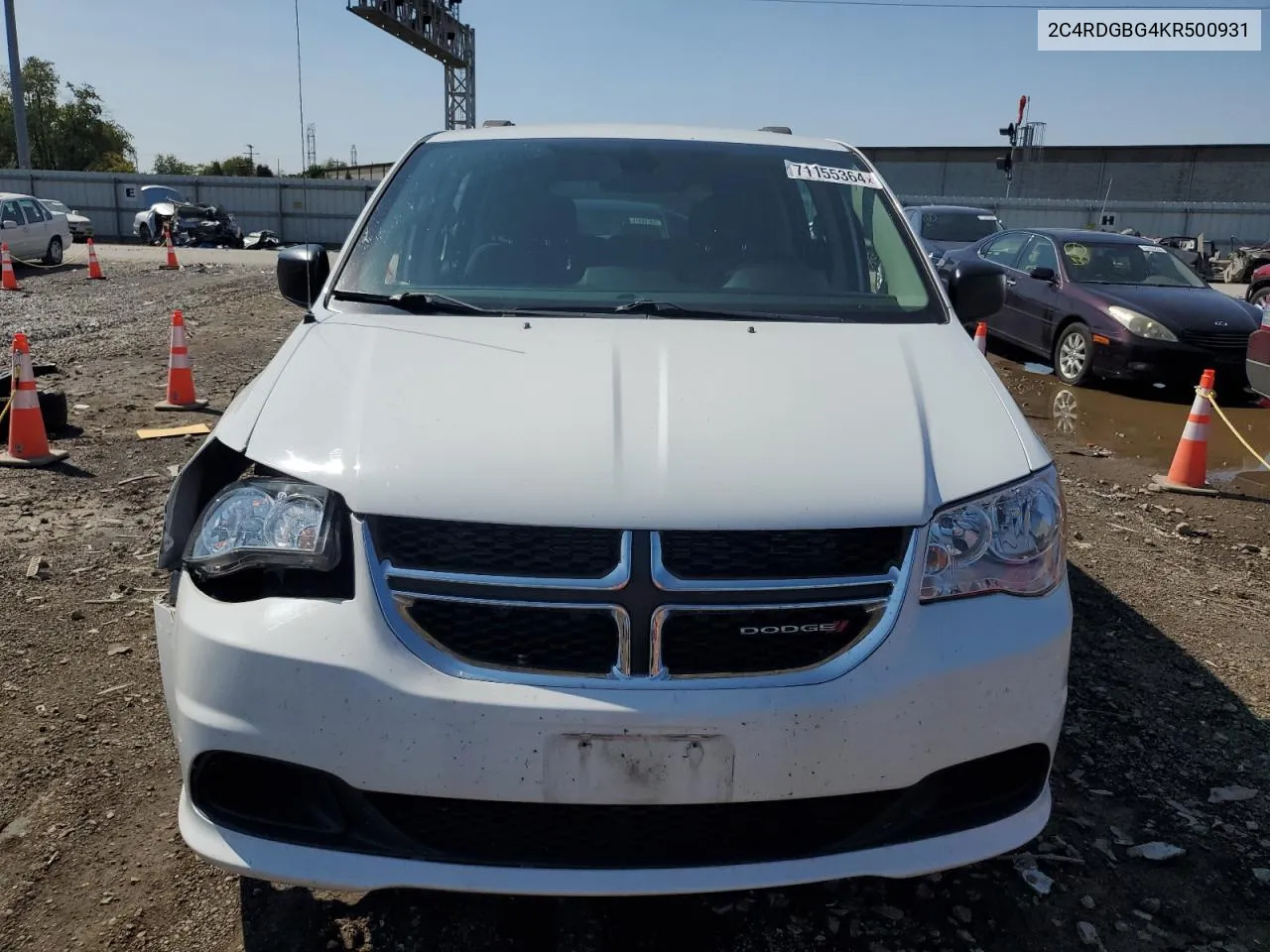 2019 Dodge Grand Caravan Se VIN: 2C4RDGBG4KR500931 Lot: 71155364