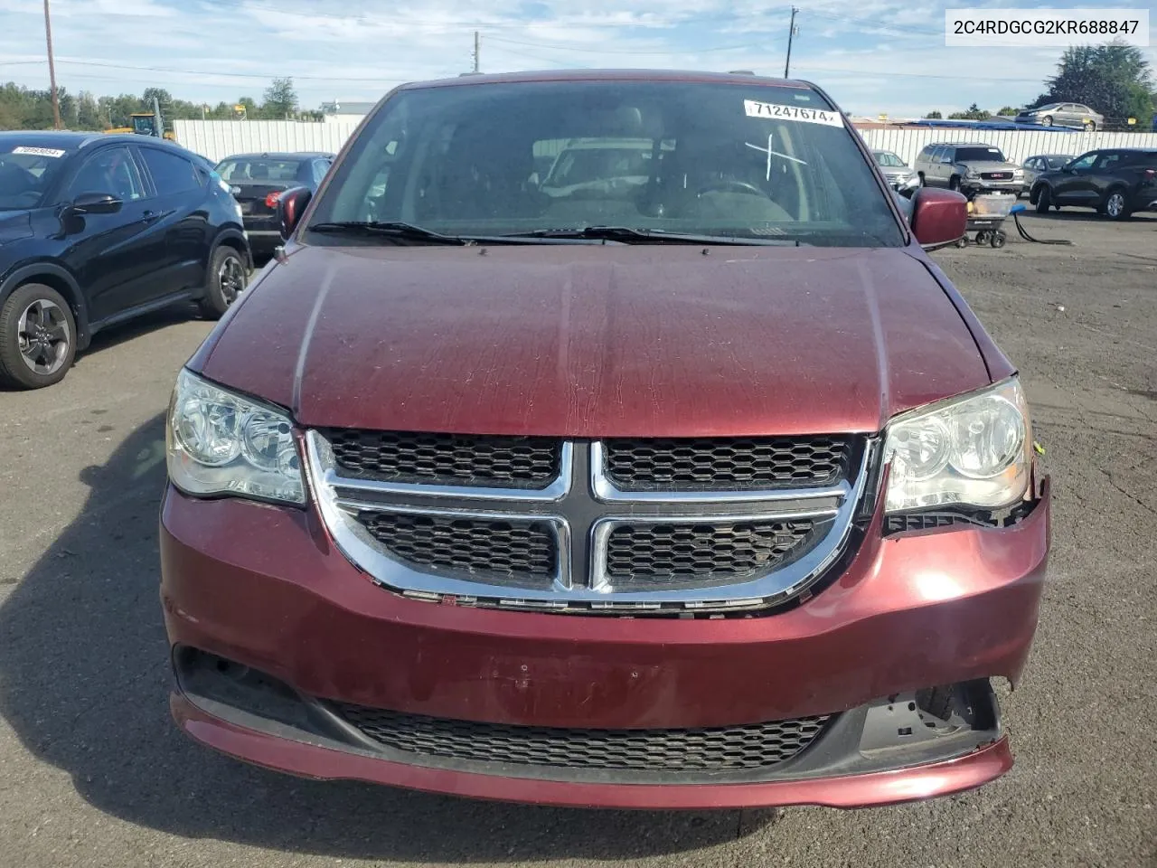 2C4RDGCG2KR688847 2019 Dodge Grand Caravan Sxt