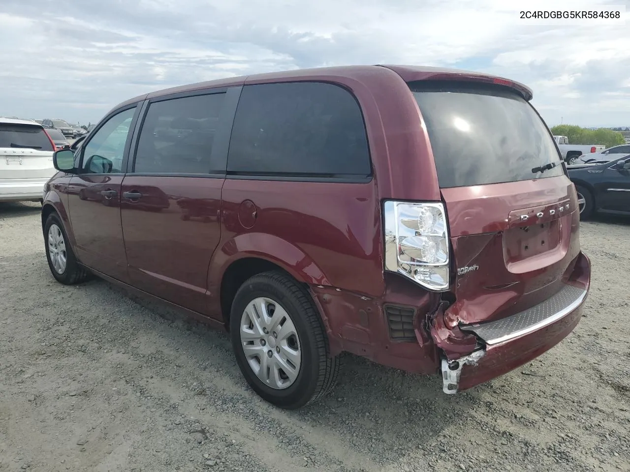 2C4RDGBG5KR584368 2019 Dodge Grand Caravan Se