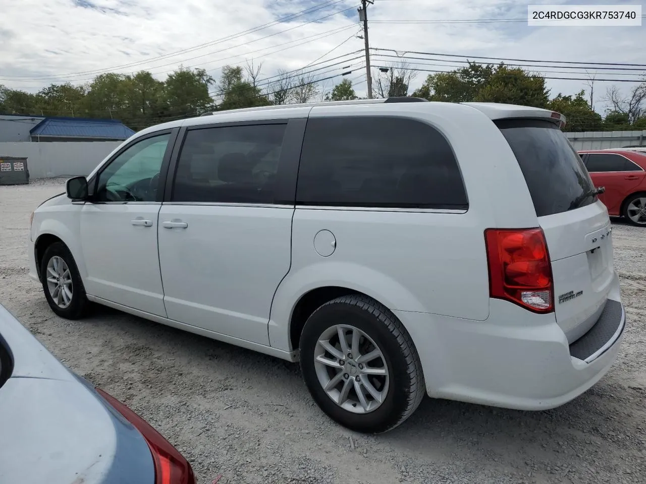 2019 Dodge Grand Caravan Sxt VIN: 2C4RDGCG3KR753740 Lot: 71627424