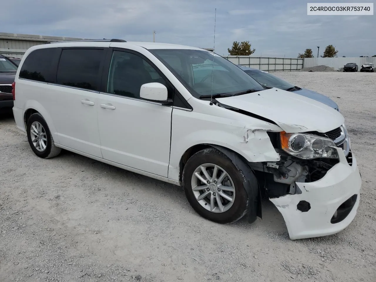 2019 Dodge Grand Caravan Sxt VIN: 2C4RDGCG3KR753740 Lot: 71627424