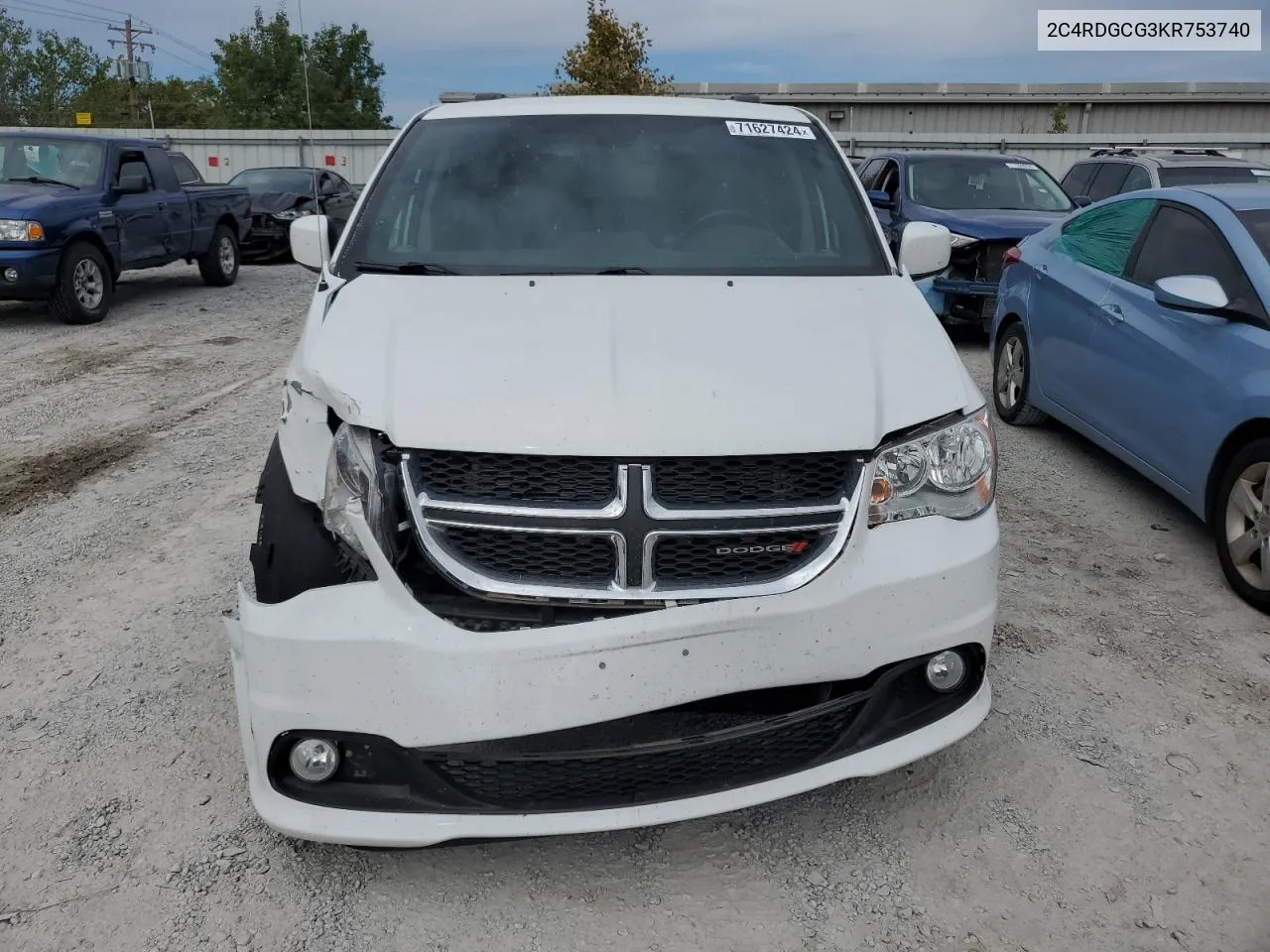 2C4RDGCG3KR753740 2019 Dodge Grand Caravan Sxt