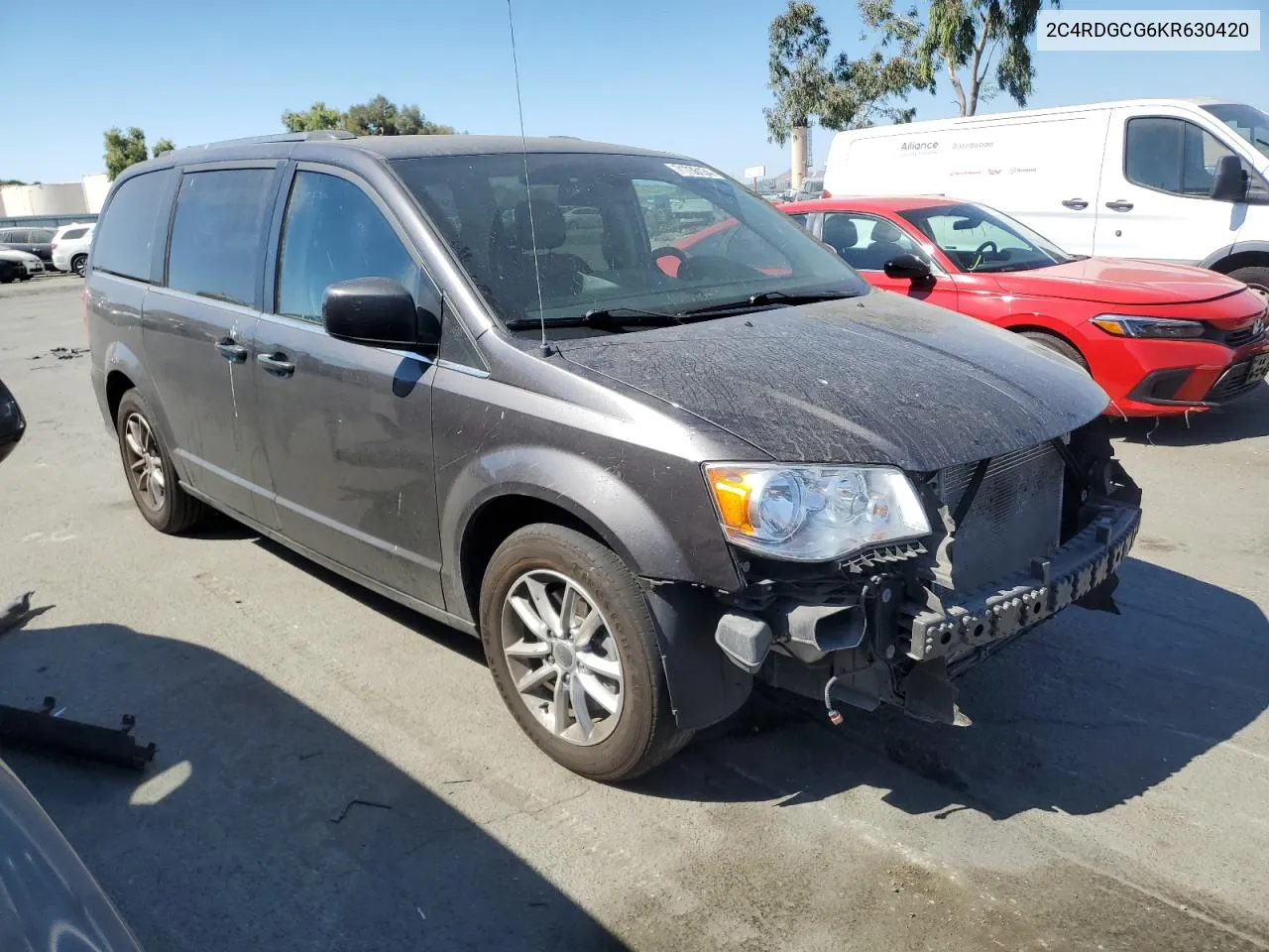 2019 Dodge Grand Caravan Sxt VIN: 2C4RDGCG6KR630420 Lot: 71736134