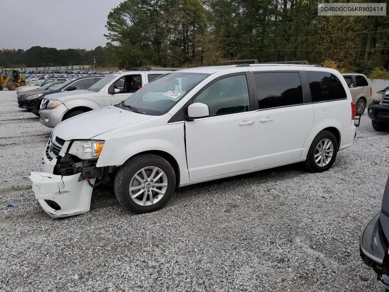 2C4RDGCG6KR802414 2019 Dodge Grand Caravan Sxt