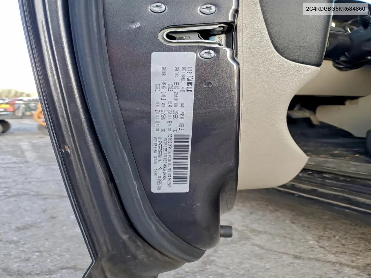 2C4RDGBG5KR684860 2019 Dodge Grand Caravan Se