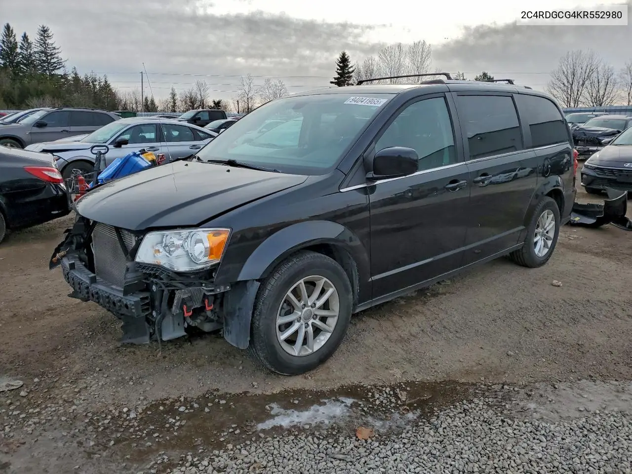 2C4RDGCG4KR552980 2019 Dodge Grand Caravan Sxt
