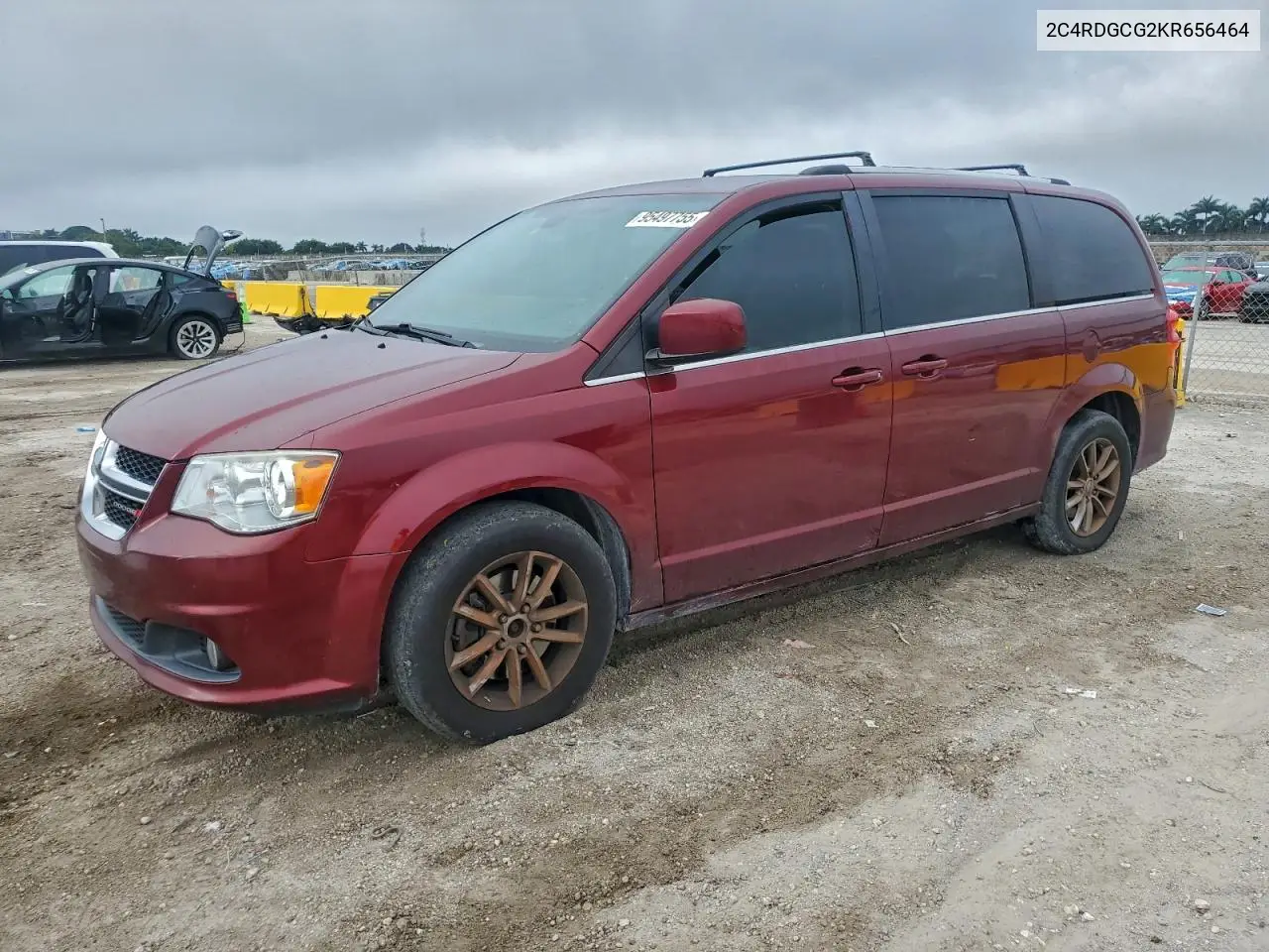 2C4RDGCG2KR656464 2019 Dodge Grand Caravan Sxt