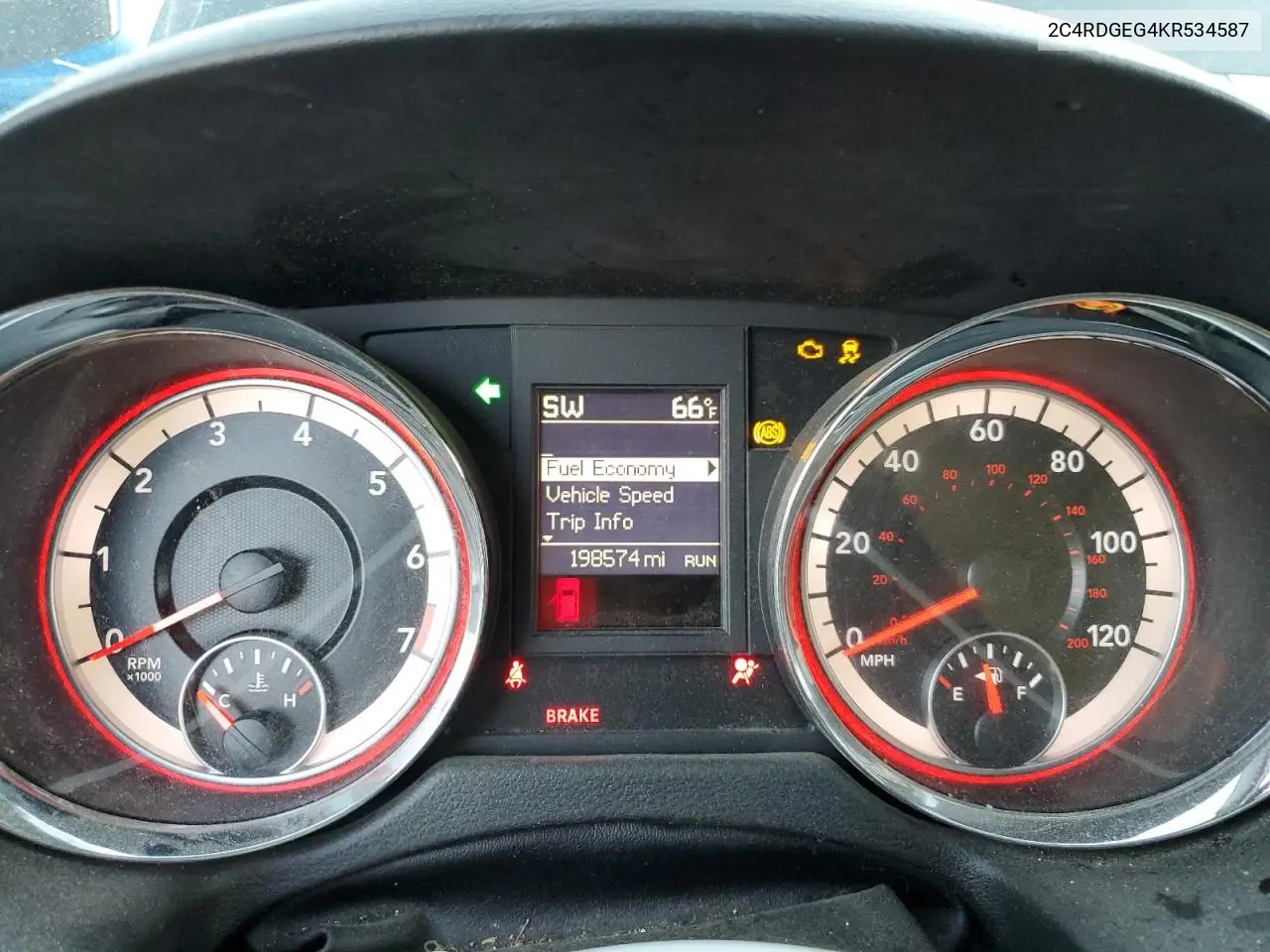 2C4RDGEG4KR534587 2019 Dodge Grand Caravan Gt