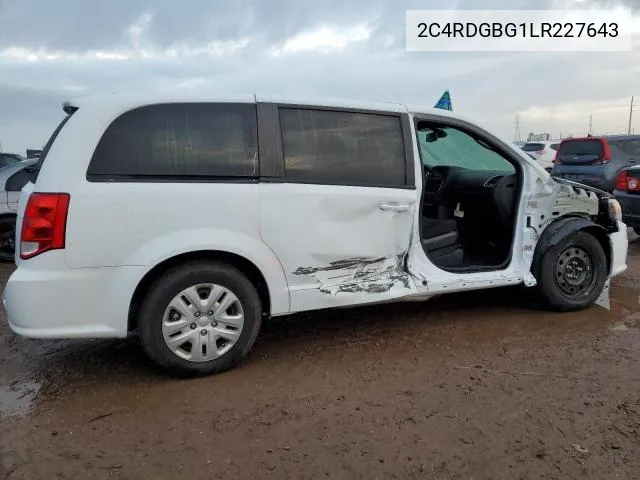 2020 Dodge Grand Caravan Se VIN: 2C4RDGBG1LR227643 Lot: 49151024