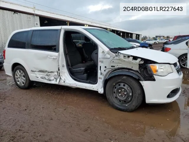 2020 Dodge Grand Caravan Se VIN: 2C4RDGBG1LR227643 Lot: 49151024