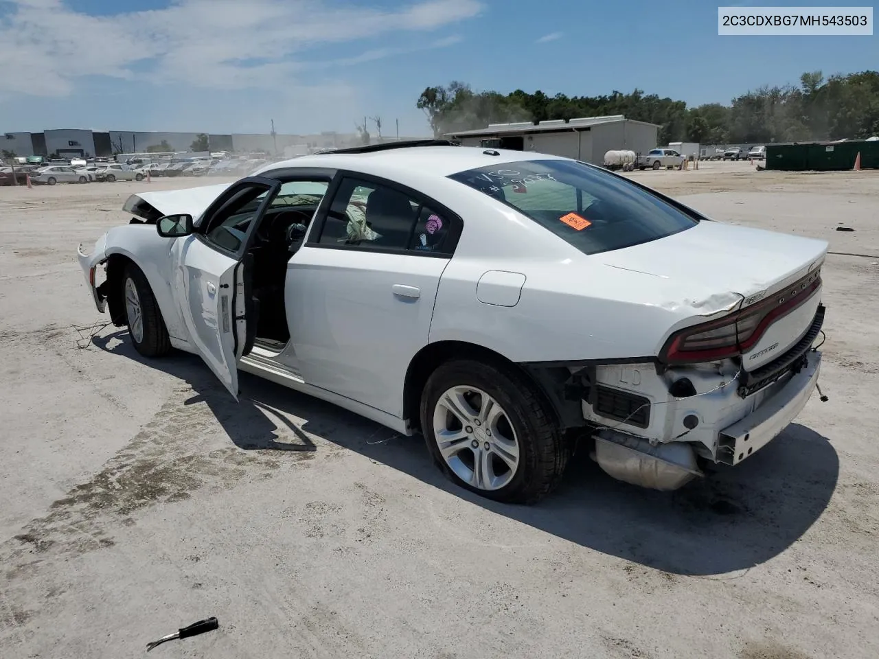 2021 Dodge Charger Sxt VIN: 2C3CDXBG7MH543503 Lot: 55741504