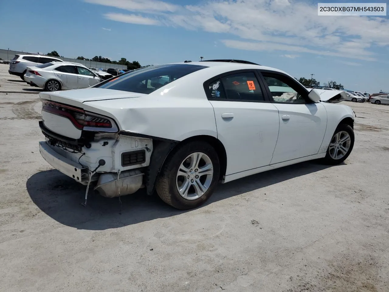 2021 Dodge Charger Sxt VIN: 2C3CDXBG7MH543503 Lot: 55741504