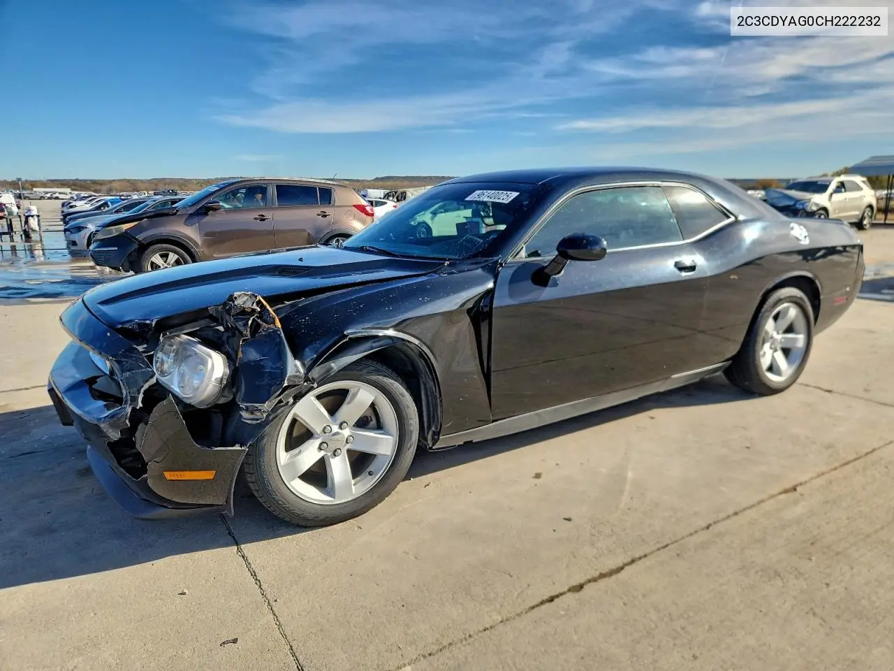 2C3CDYAG0CH222232 2012 Dodge Challenger Sxt