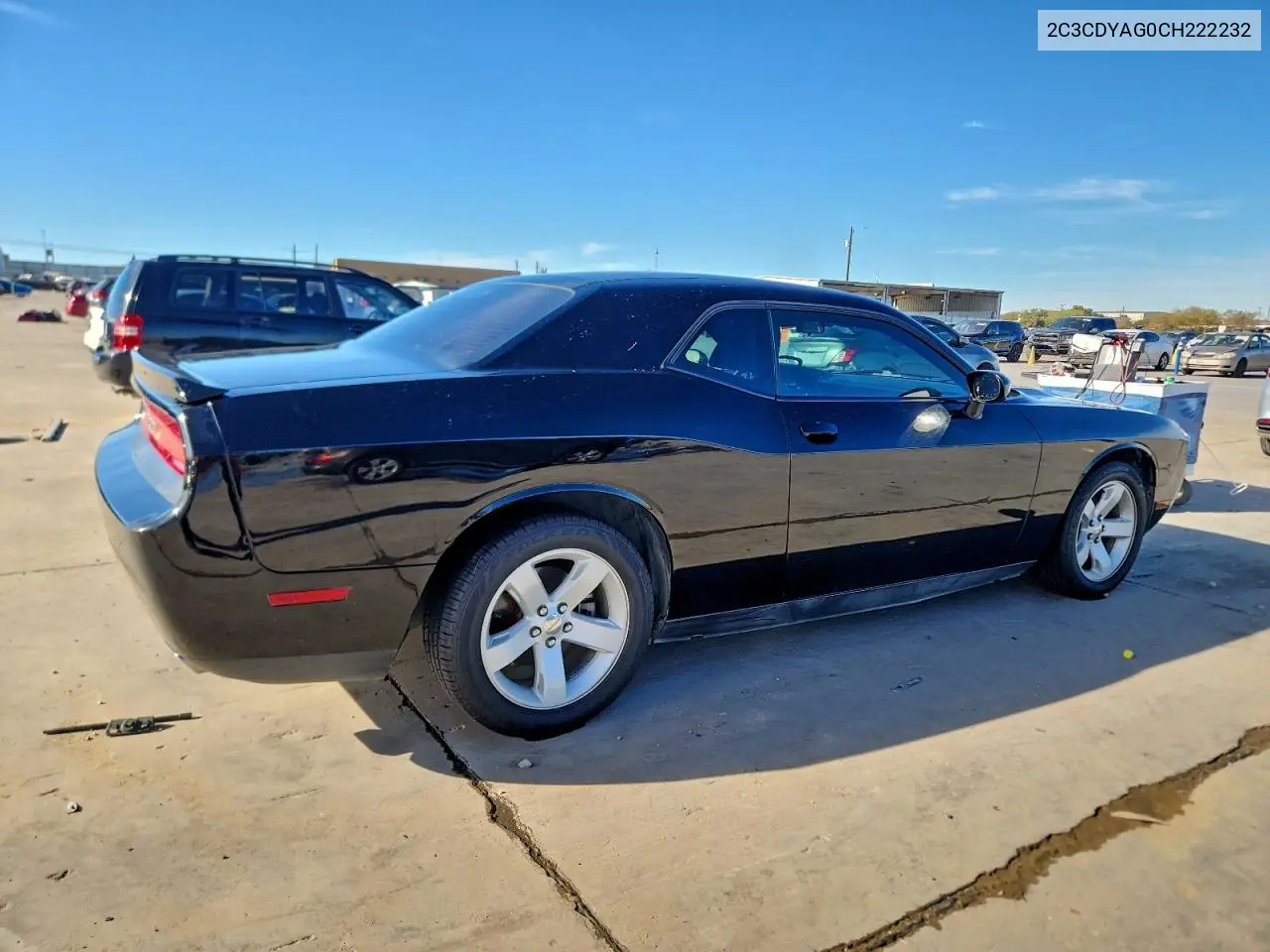 2C3CDYAG0CH222232 2012 Dodge Challenger Sxt