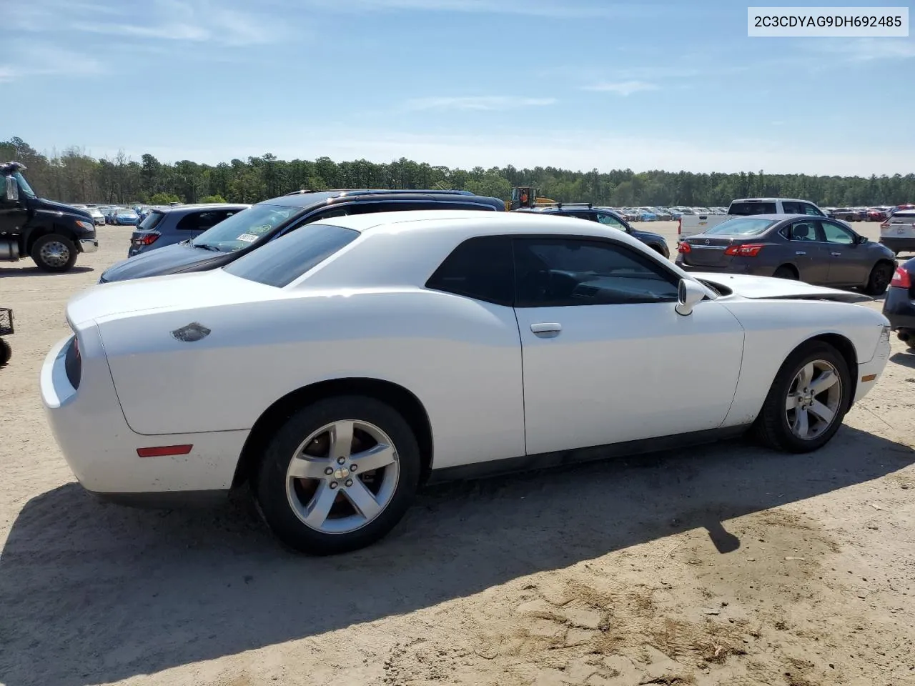 2C3CDYAG9DH692485 2013 Dodge Challenger Sxt