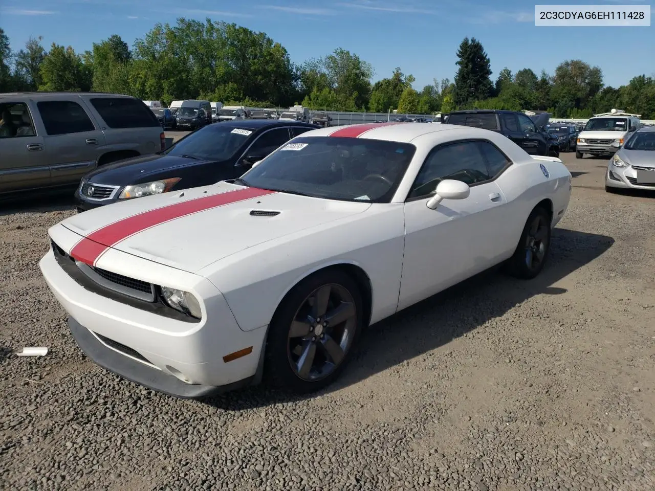 2C3CDYAG6EH111428 2014 Dodge Challenger Sxt