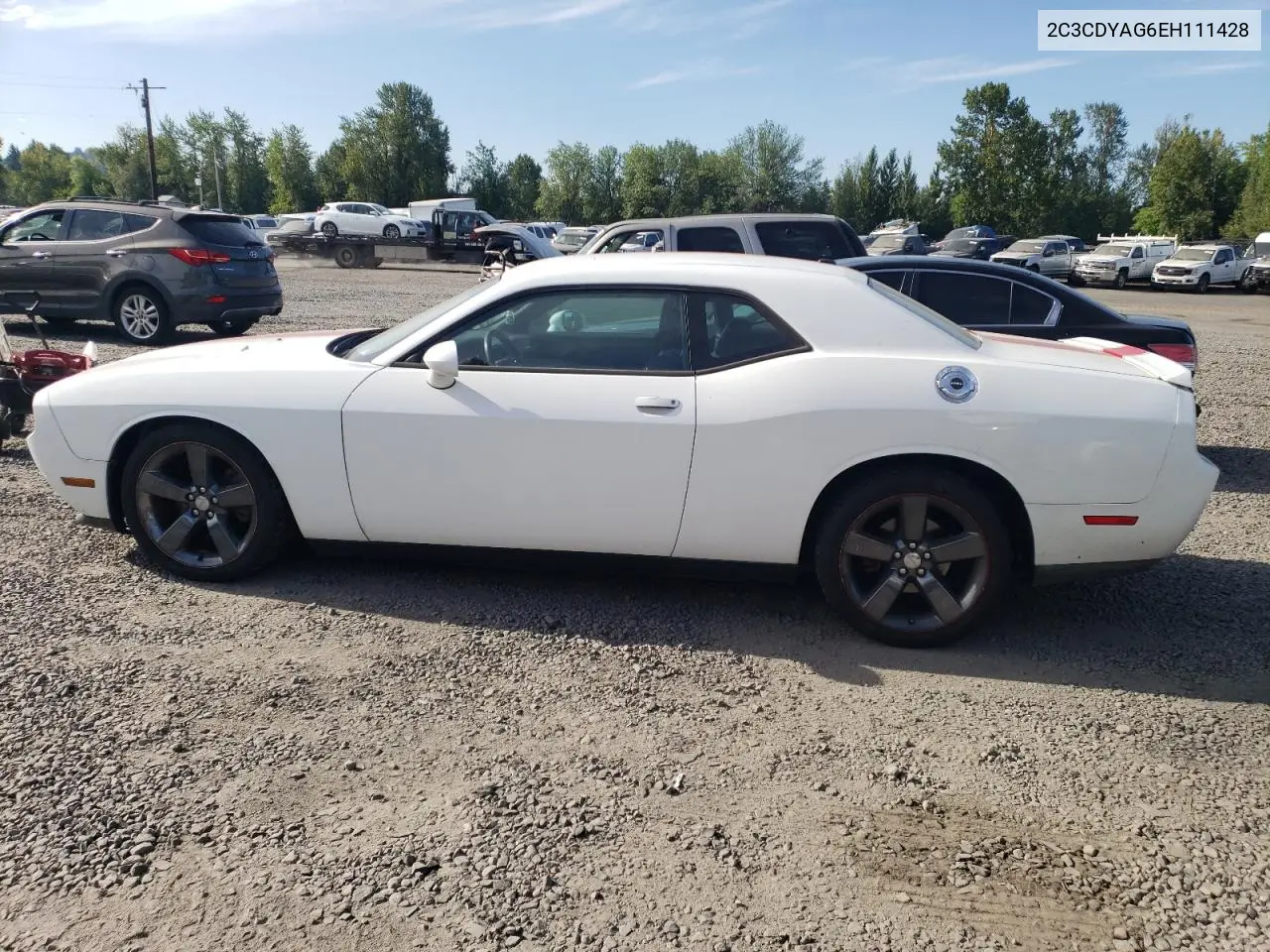 2C3CDYAG6EH111428 2014 Dodge Challenger Sxt