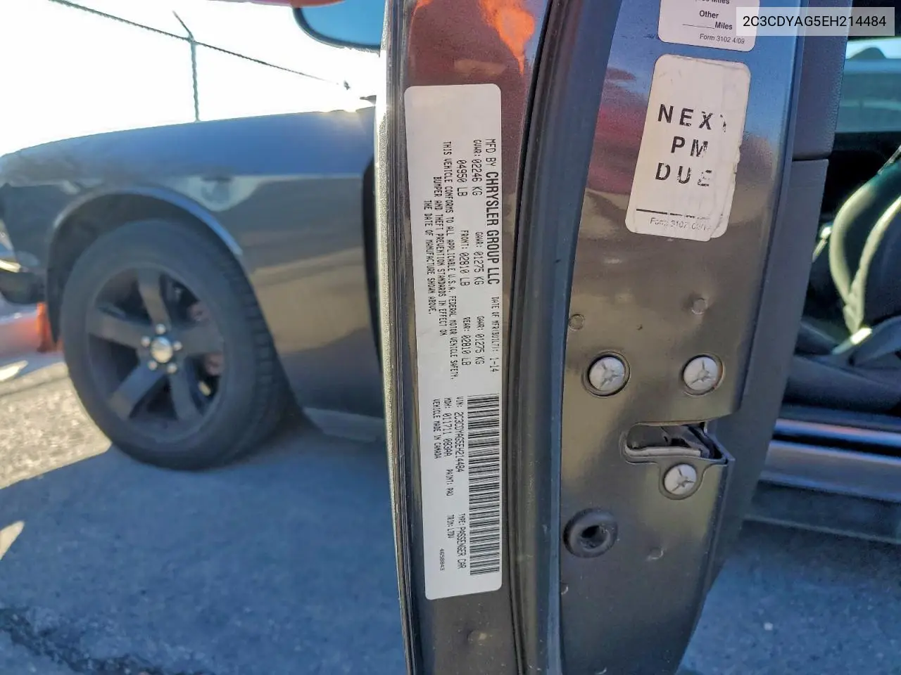 2C3CDYAG5EH214484 2014 Dodge Challenger Sxt