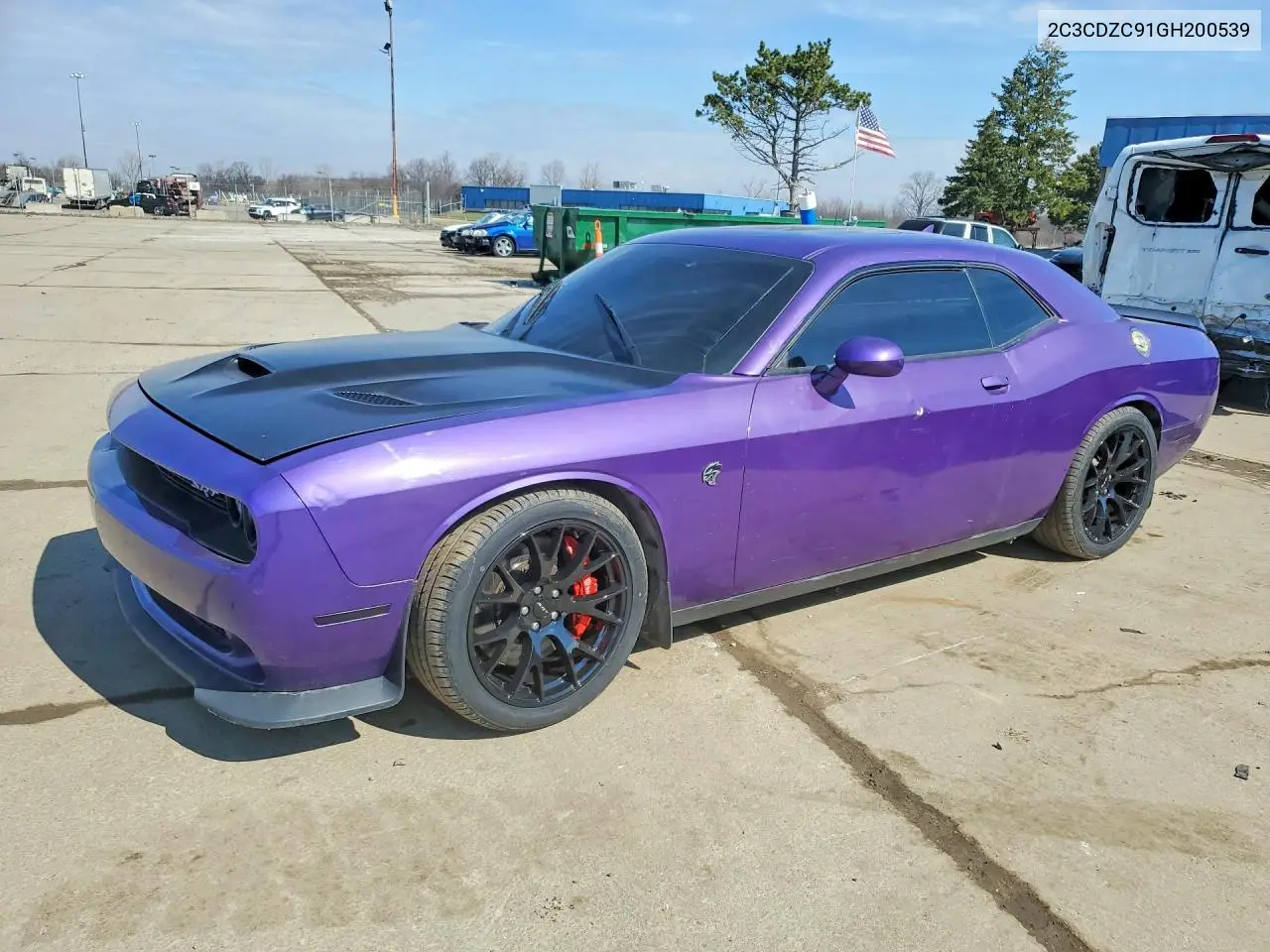 2C3CDZC91GH200539 2016 Dodge Challenger Srt Hellcat