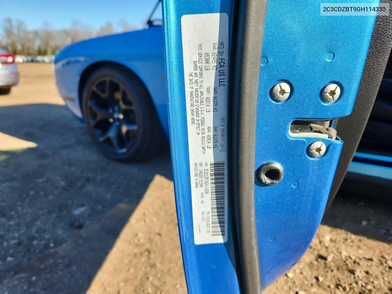 2C3CDZBT9GH114330 2016 Dodge Challenger R/T