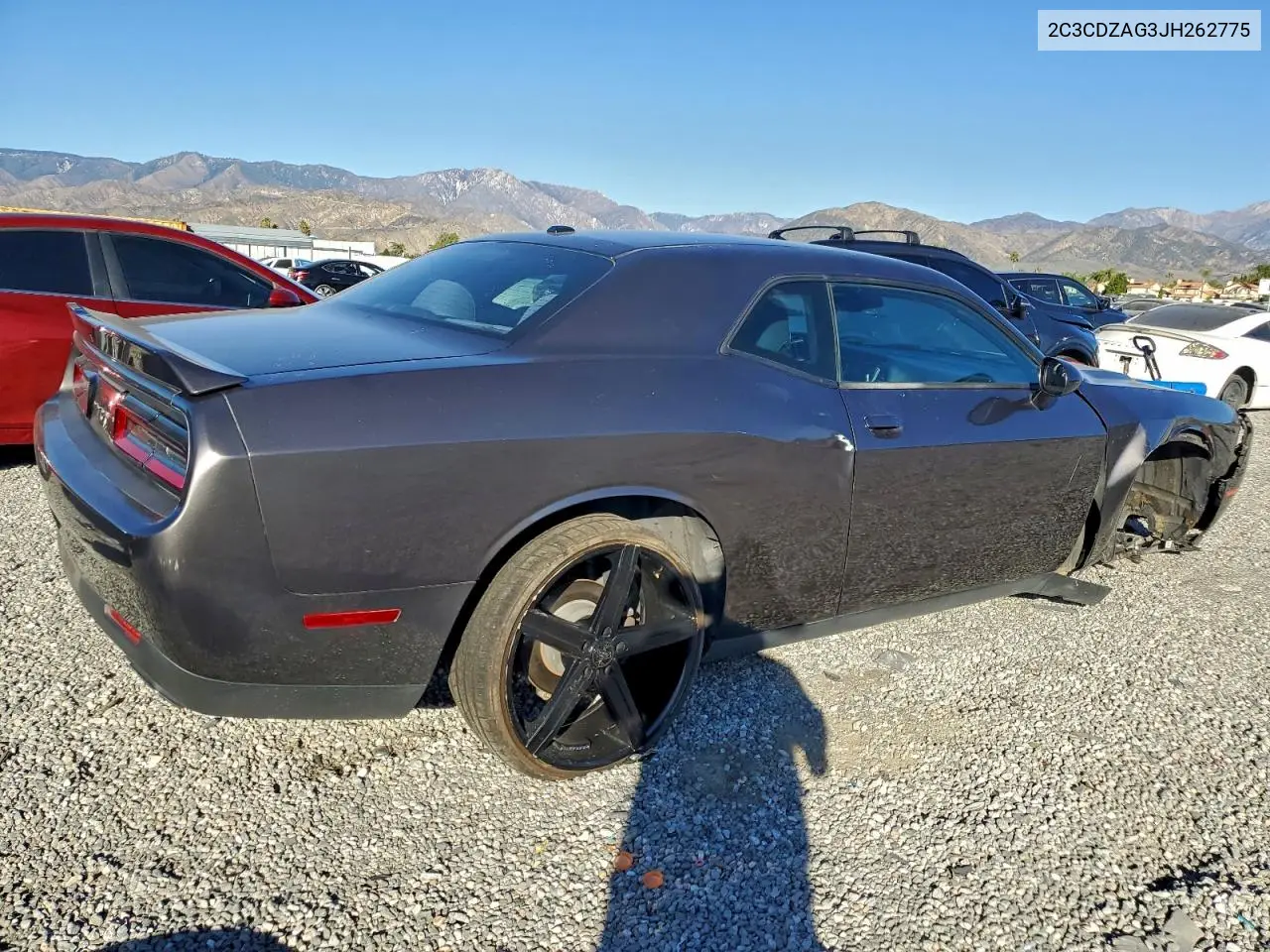 2C3CDZAG3JH262775 2018 Dodge Challenger Sxt