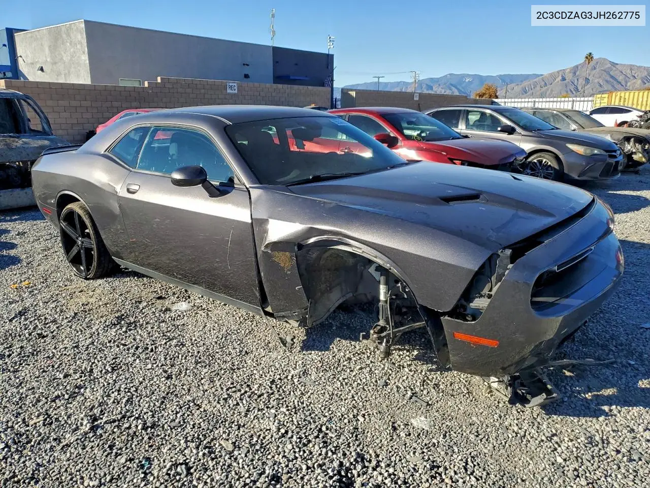 2C3CDZAG3JH262775 2018 Dodge Challenger Sxt