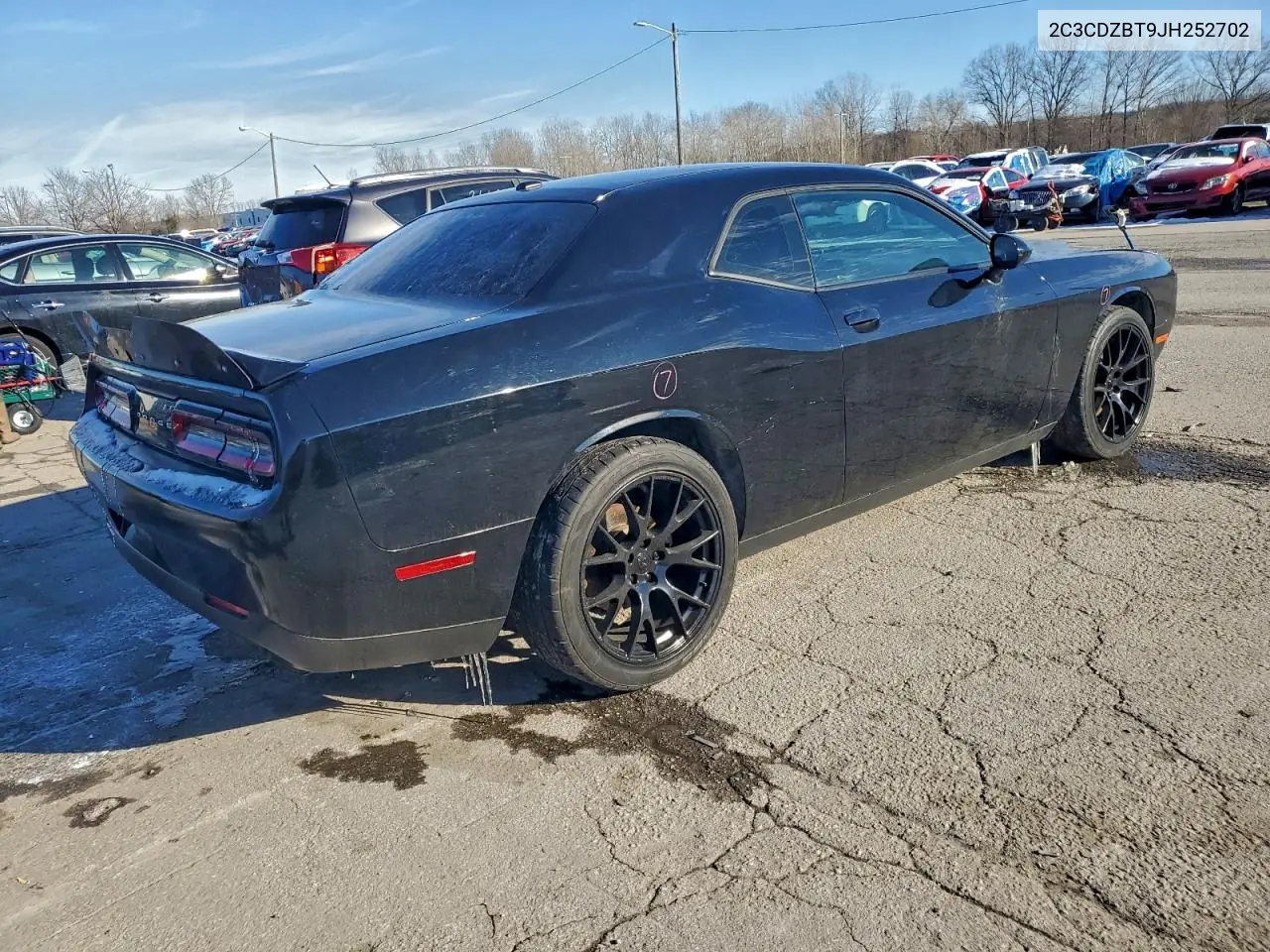 2C3CDZBT9JH252702 2018 Dodge Challenger R/T