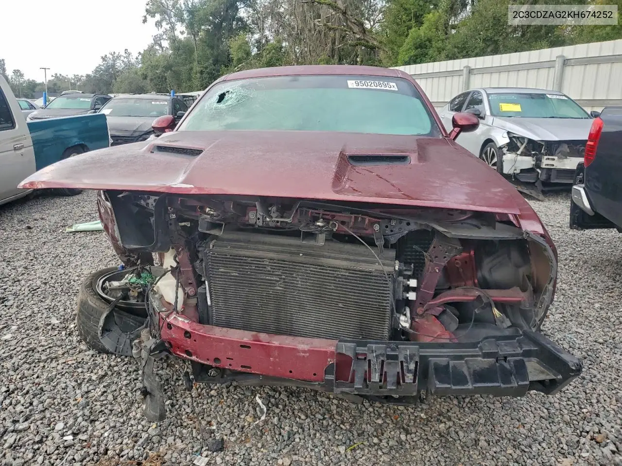 2C3CDZAG2KH674252 2019 Dodge Challenger Sxt