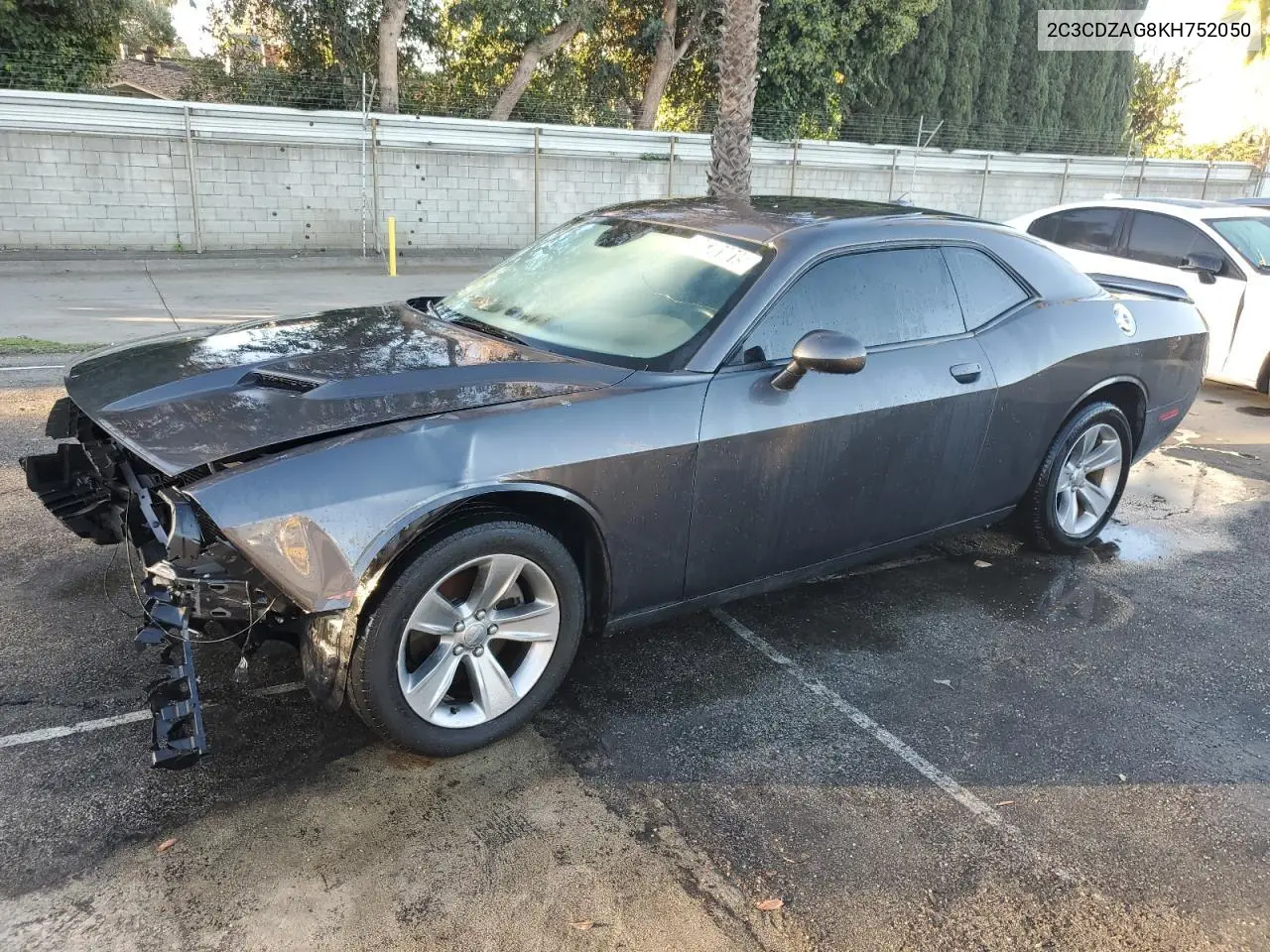 2C3CDZAG8KH752050 2019 Dodge Challenger Sxt