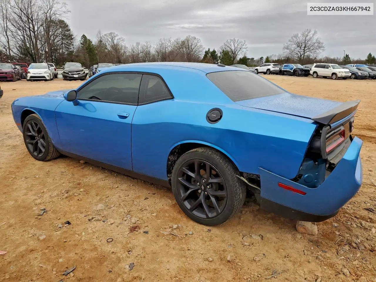 2C3CDZAG3KH667942 2019 Dodge Challenger Sxt