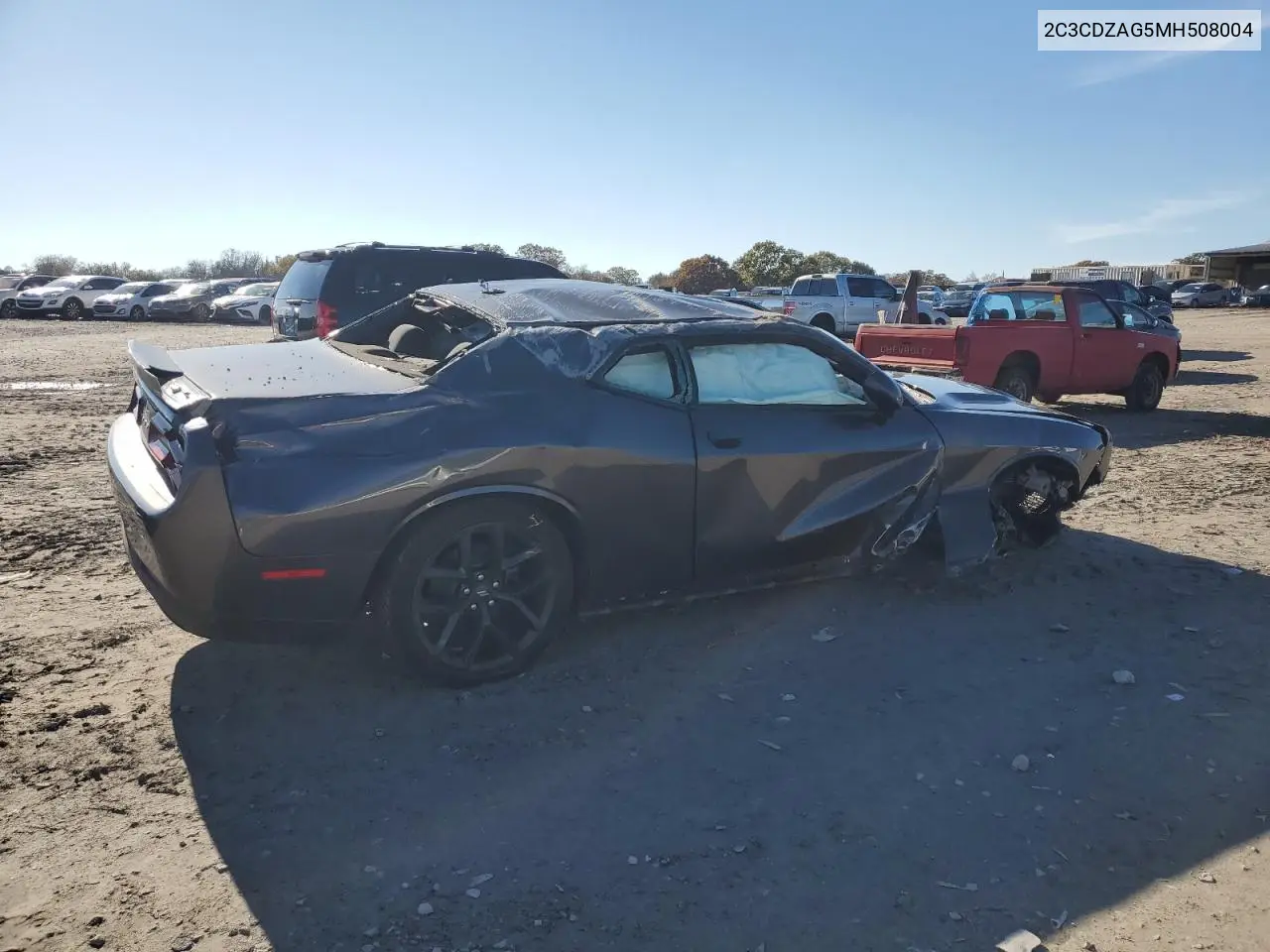 2C3CDZAG5MH508004 2021 Dodge Challenger Sxt