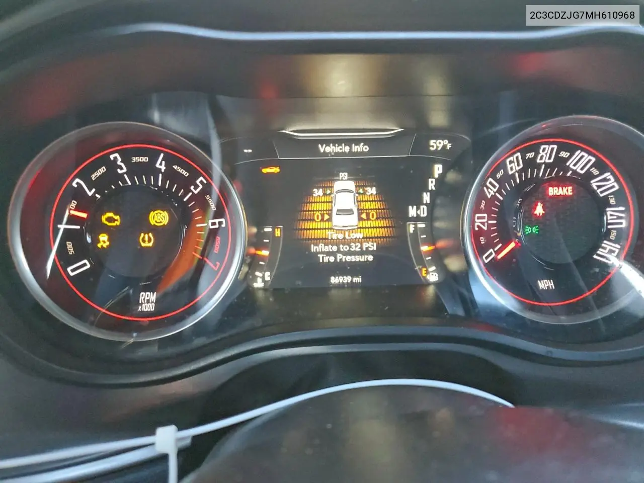 2C3CDZJG7MH610968 2021 Dodge Challenger Gt