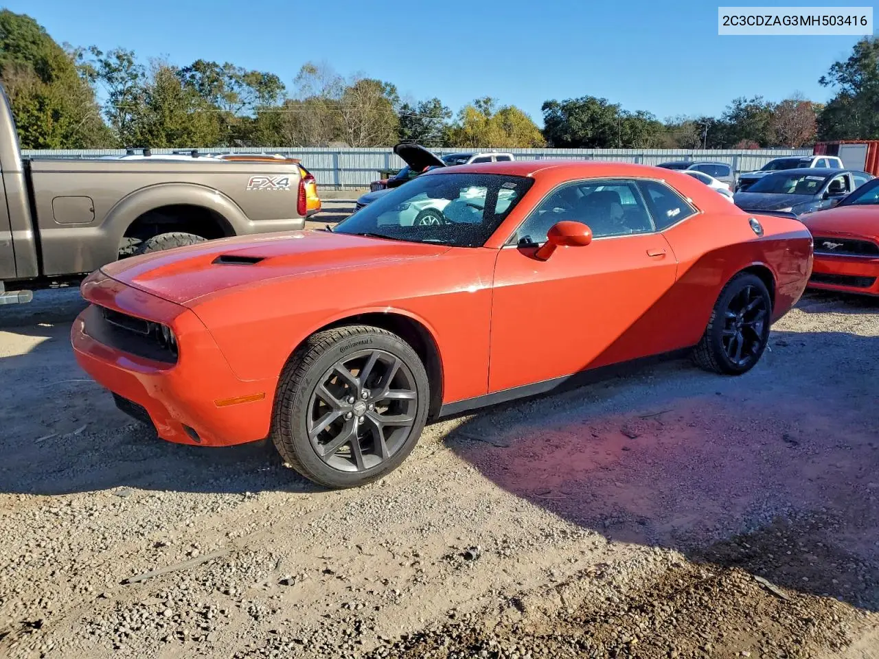 2C3CDZAG3MH503416 2021 Dodge Challenger Sxt