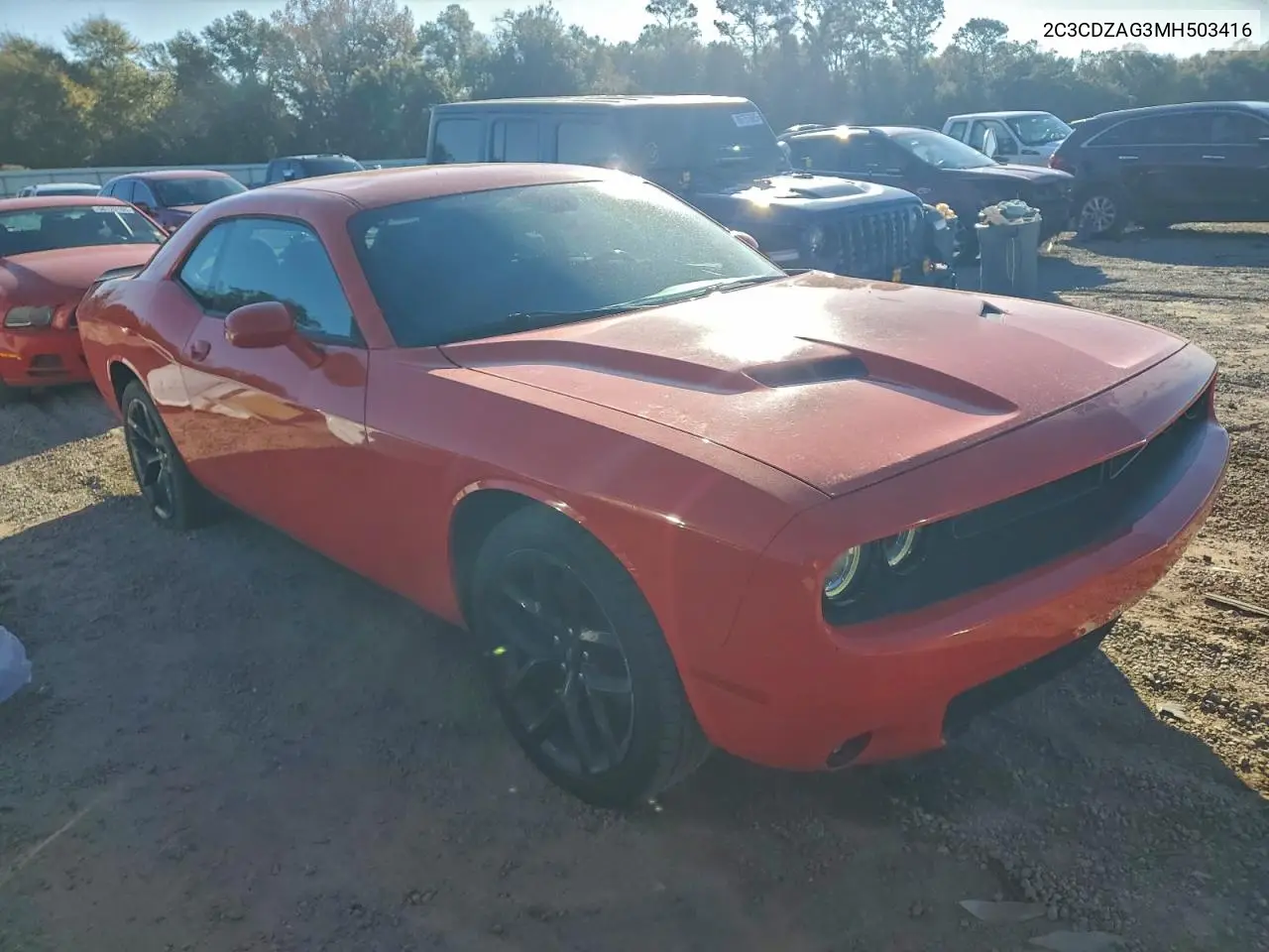 2C3CDZAG3MH503416 2021 Dodge Challenger Sxt