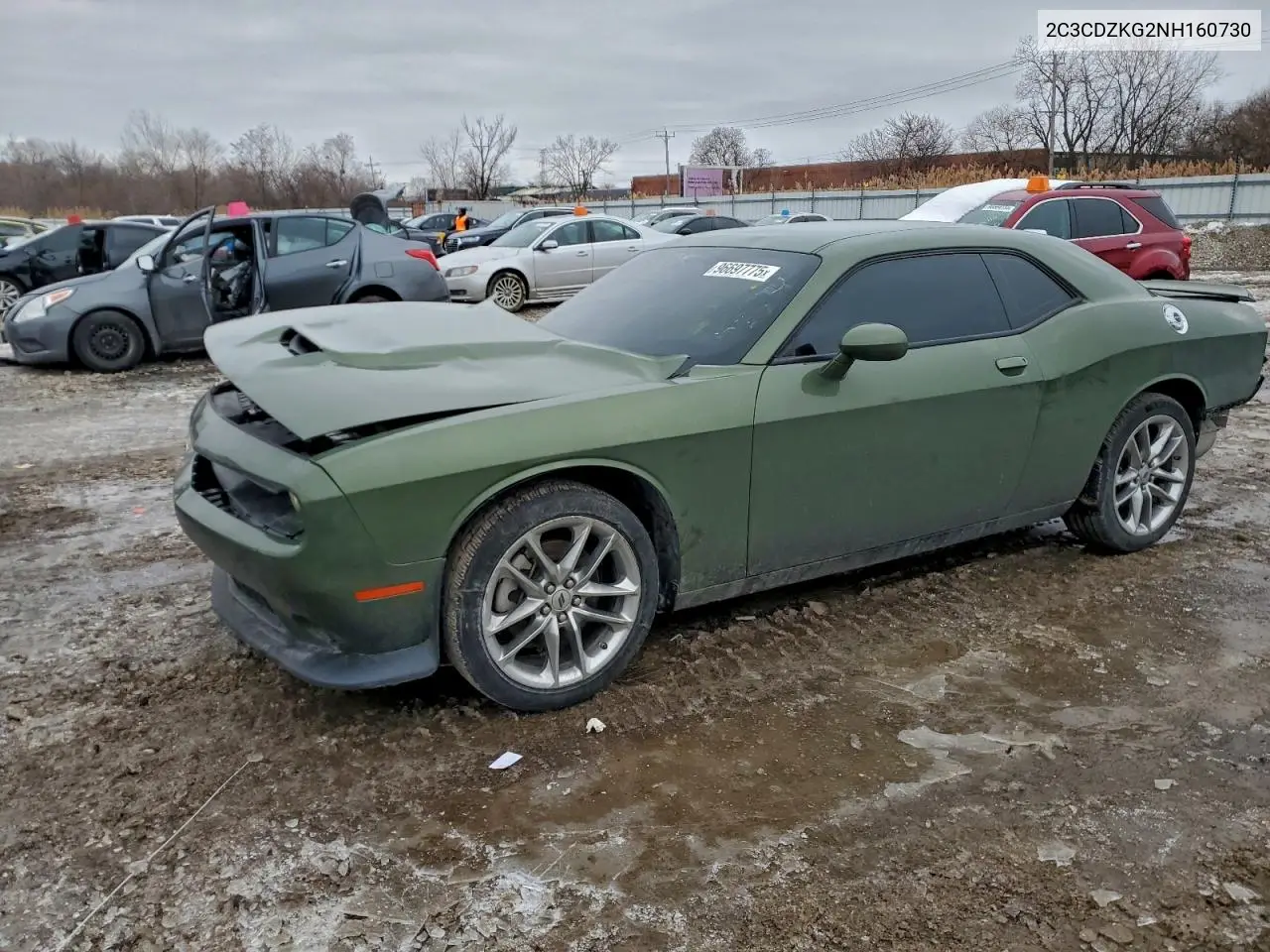 2C3CDZKG2NH160730 2022 Dodge Challenger Gt