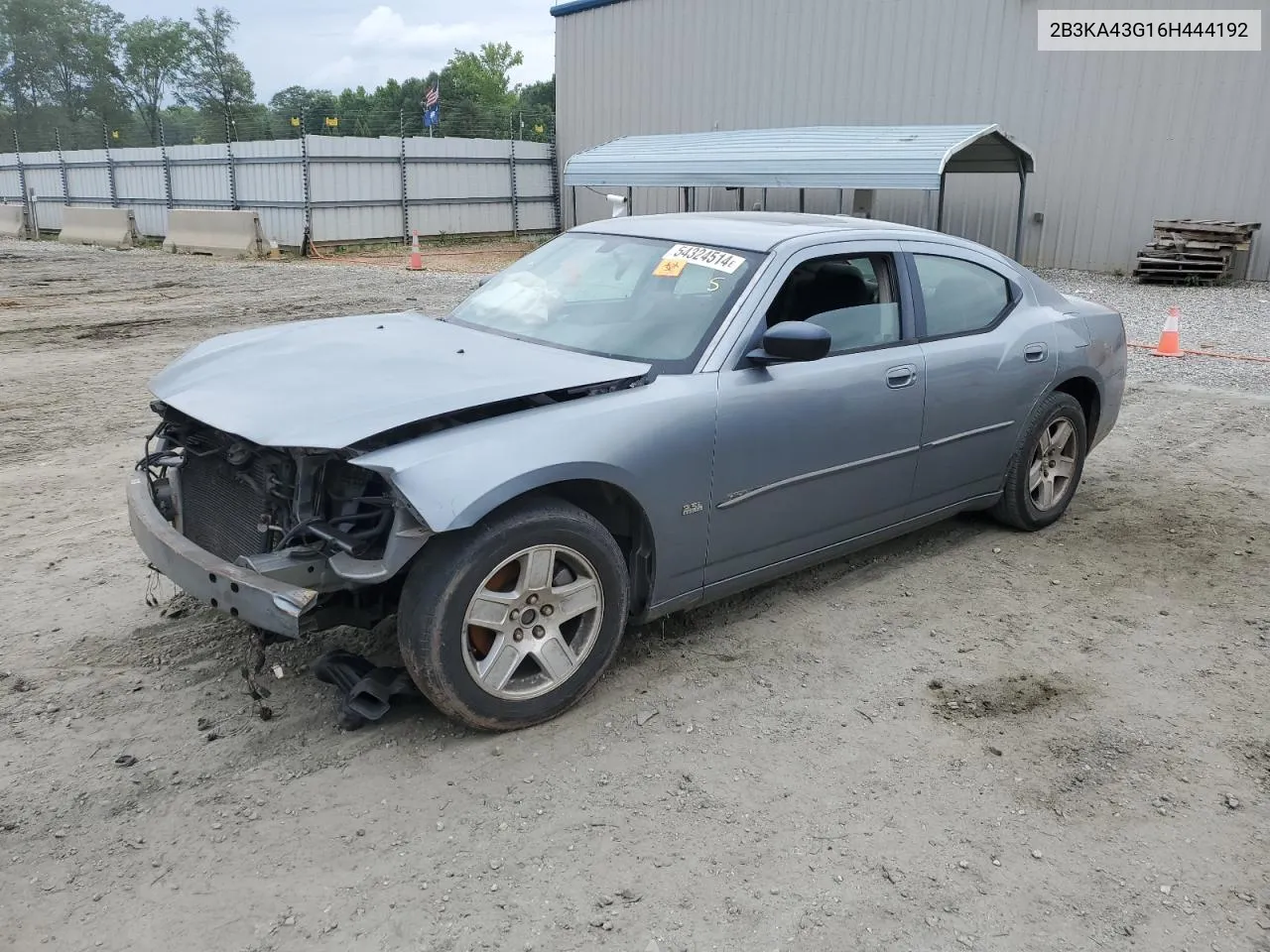 2B3KA43G16H444192 2006 Dodge Charger Se