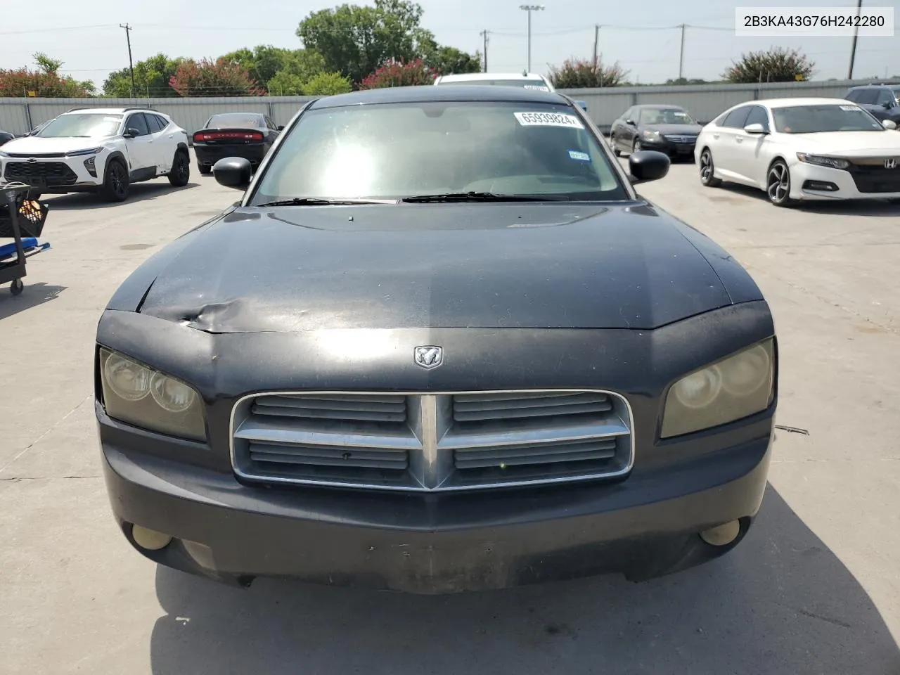 2006 Dodge Charger Se VIN: 2B3KA43G76H242280 Lot: 65939824