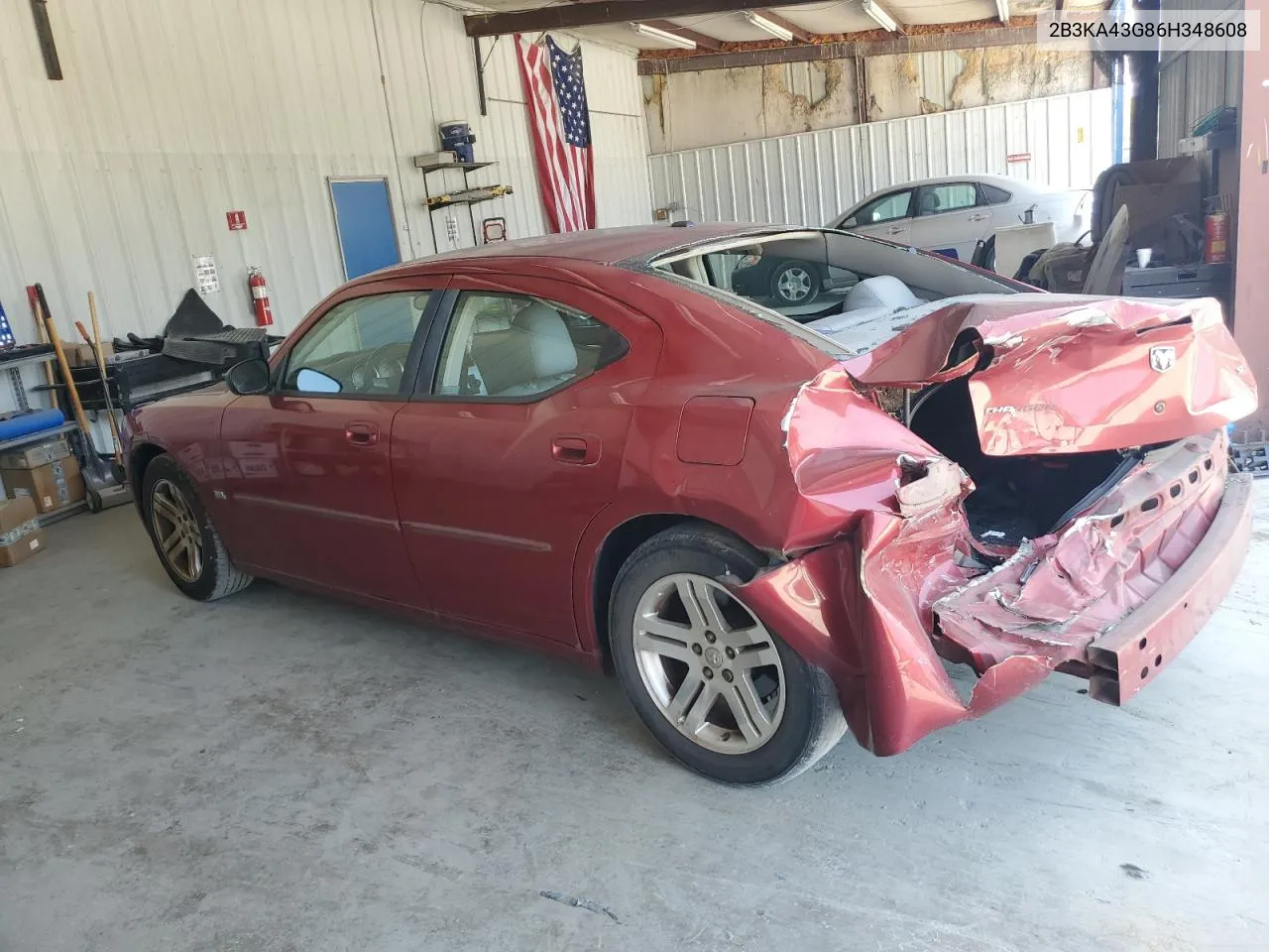 2006 Dodge Charger Se VIN: 2B3KA43G86H348608 Lot: 69252394