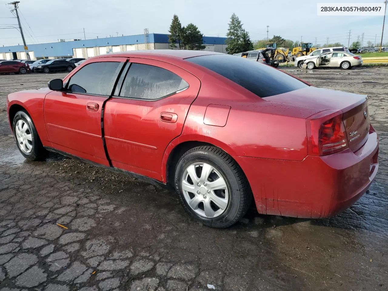 2007 Dodge Charger Se VIN: 2B3KA43G57H800497 Lot: 52828264