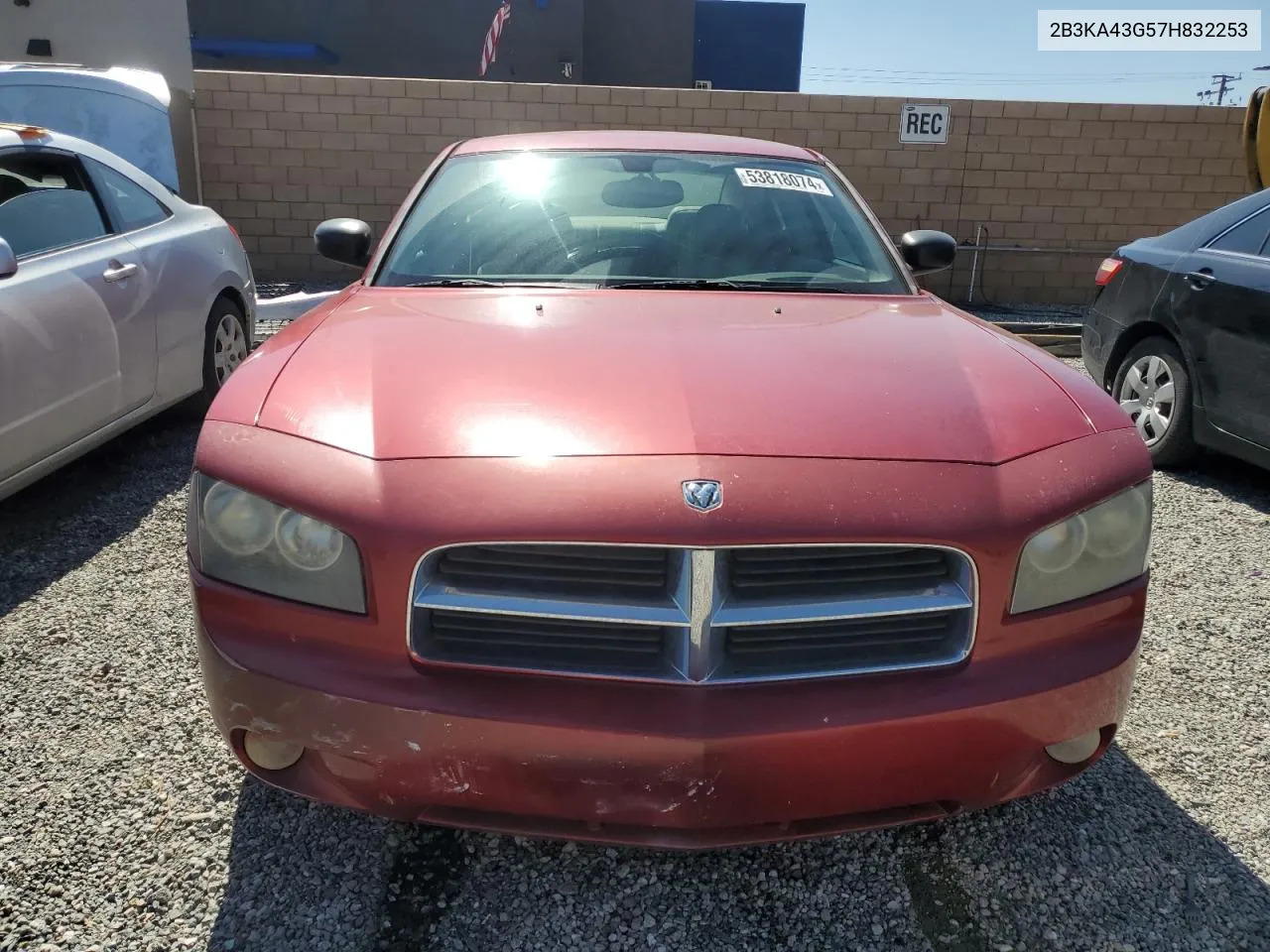 2007 Dodge Charger Se VIN: 2B3KA43G57H832253 Lot: 53818074