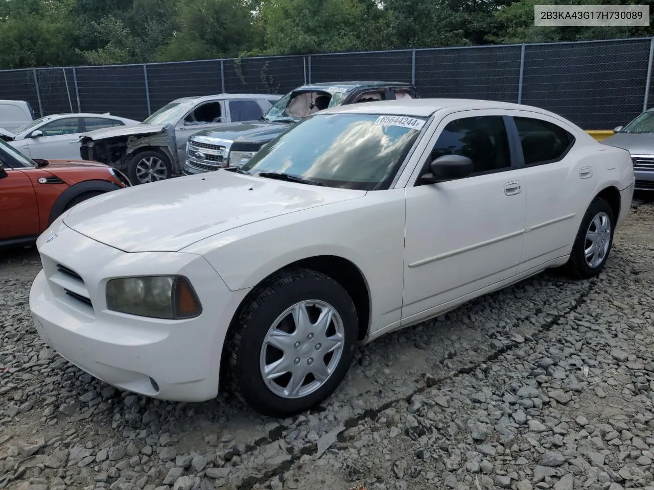 2007 Dodge Charger Se VIN: 2B3KA43G17H730089 Lot: 65644244