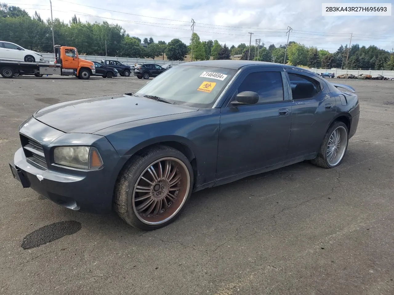 2007 Dodge Charger Se VIN: 2B3KA43R27H695693 Lot: 71464694