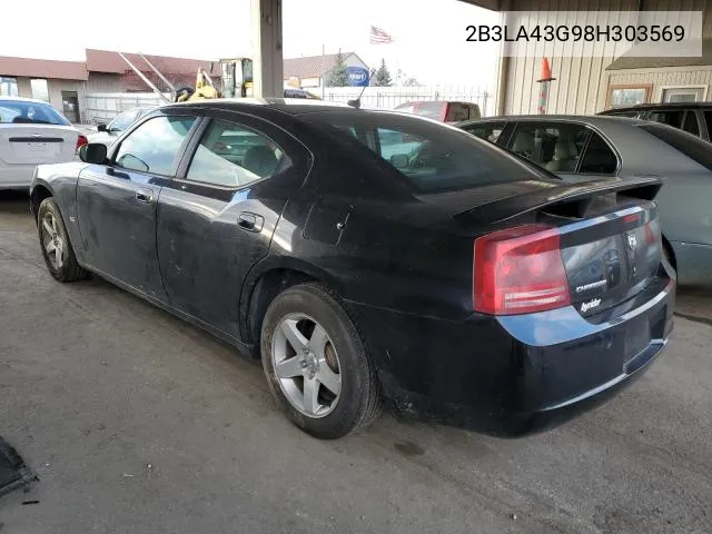 2008 Dodge Charger VIN: 2B3LA43G98H303569 Lot: 41785643