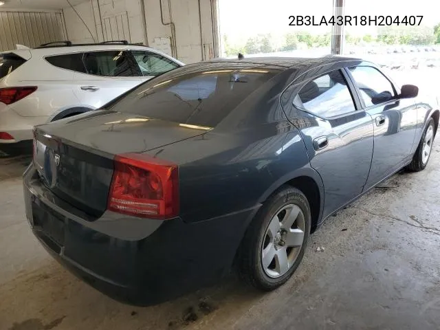 2008 Dodge Charger VIN: 2B3LA43R18H204407 Lot: 50276914