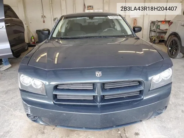 2008 Dodge Charger VIN: 2B3LA43R18H204407 Lot: 50276914