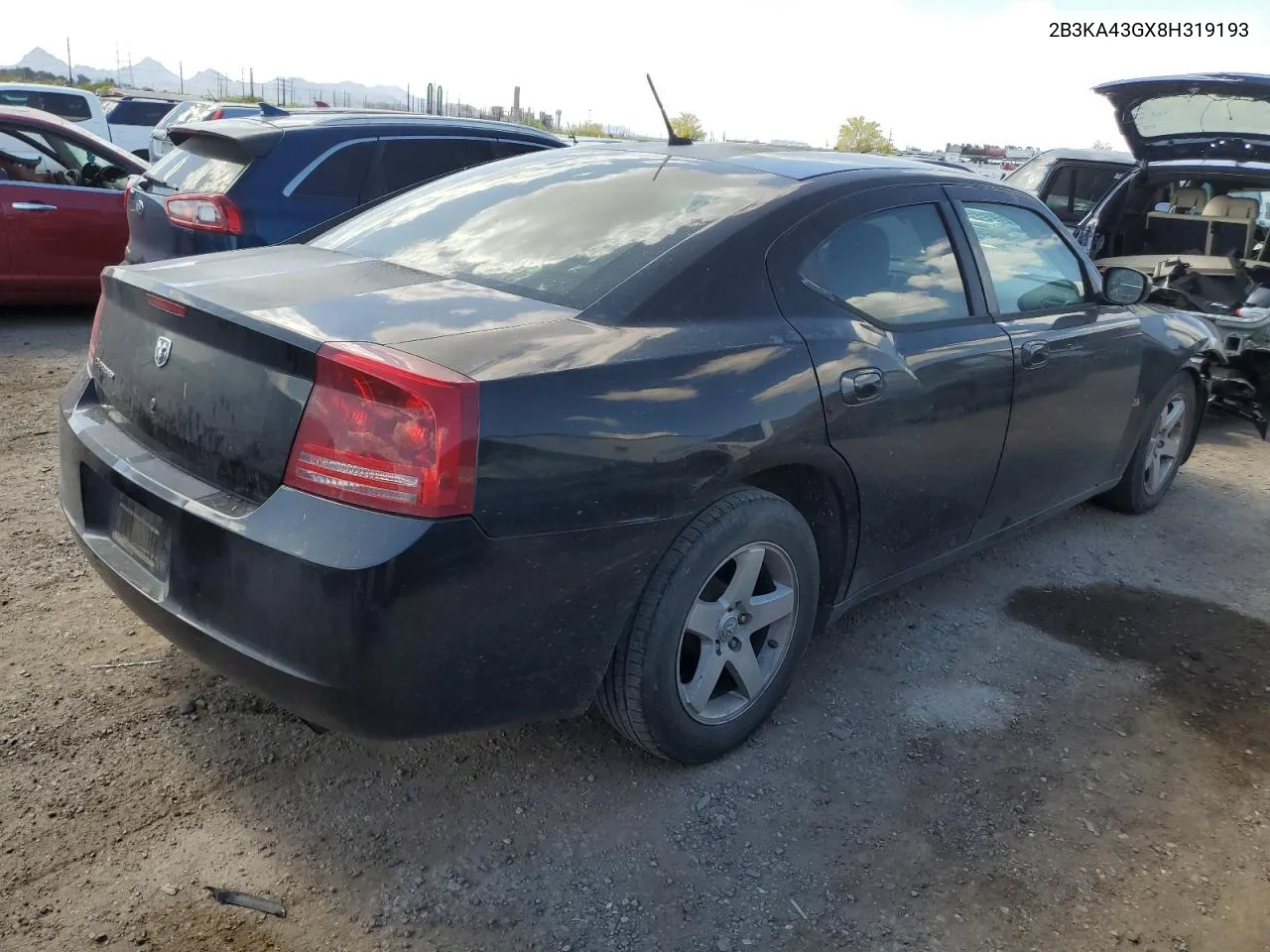 2008 Dodge Charger VIN: 2B3KA43GX8H319193 Lot: 51839994