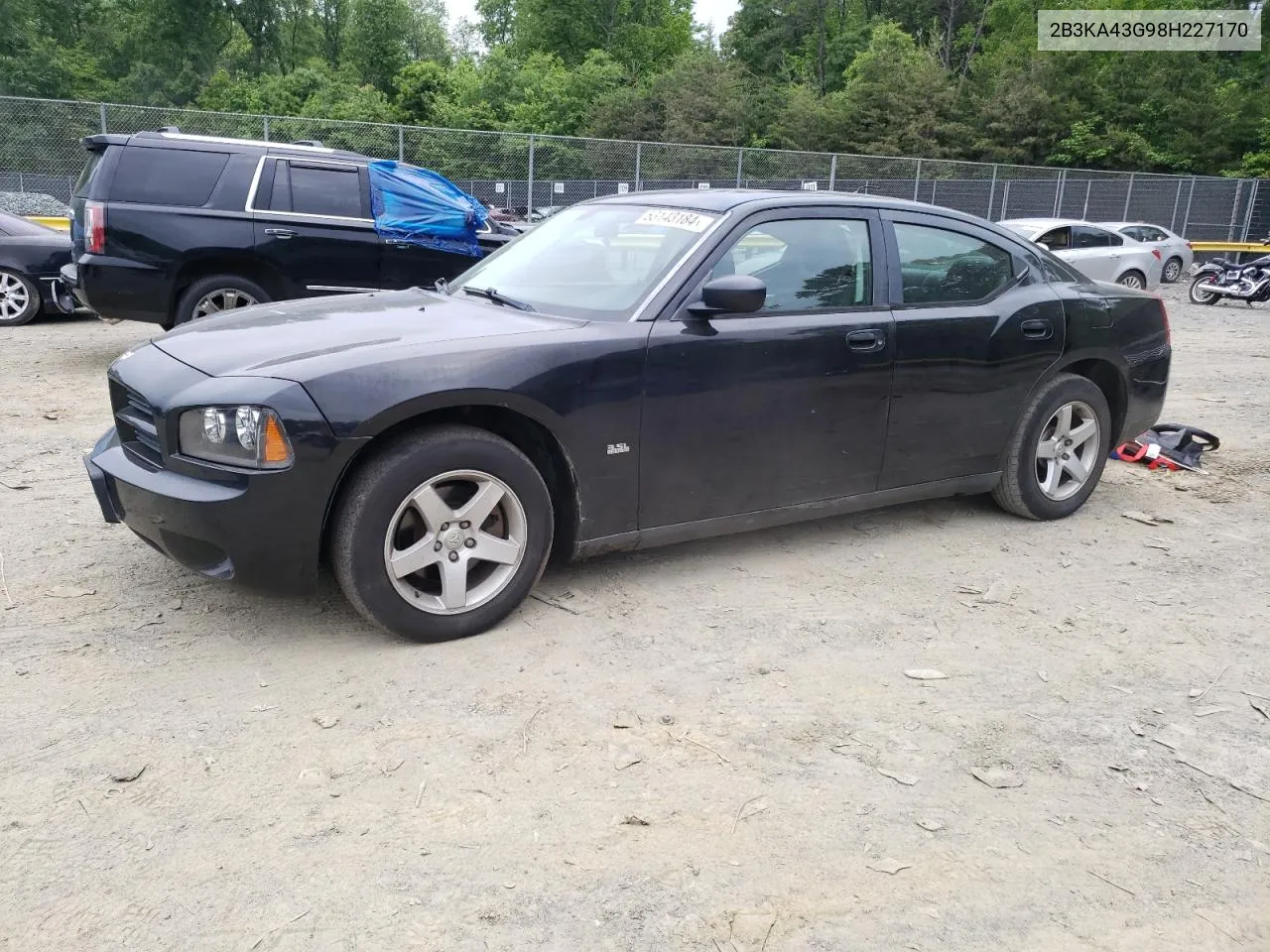 2008 Dodge Charger VIN: 2B3KA43G98H227170 Lot: 53143184