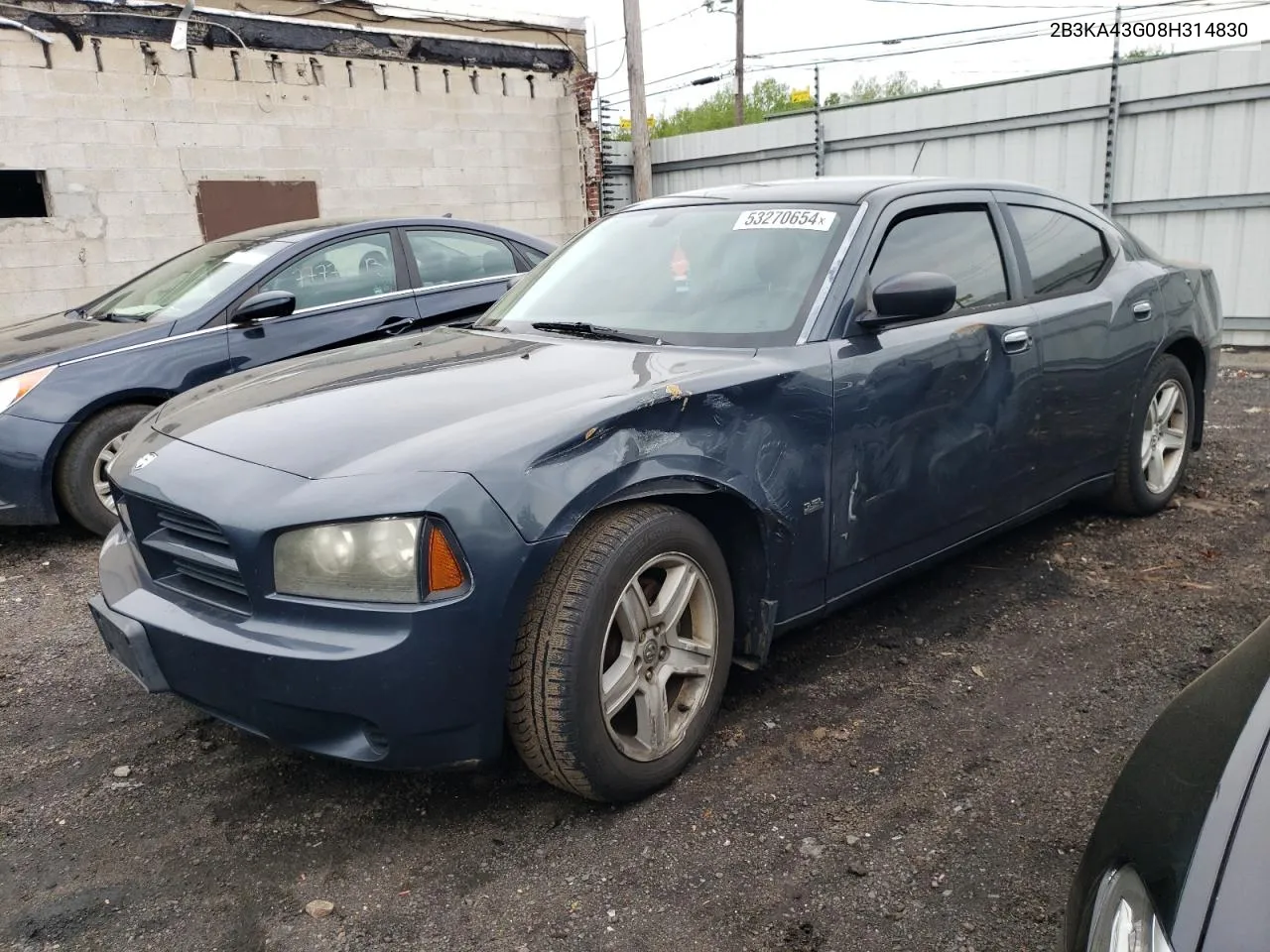 2008 Dodge Charger VIN: 2B3KA43G08H314830 Lot: 53270654